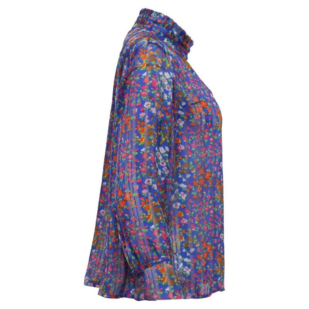 Ba&Sh Floral-Print Mock Neck Blouse in Multicolor Polyester - Picture 3 of 7